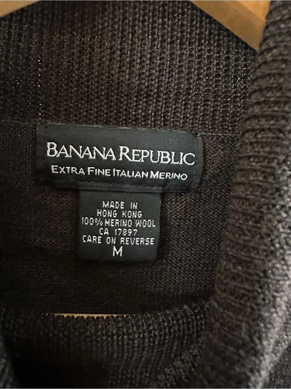 Banana Republic Men’s M Brown 100% Italian Merino Wool Turtleneck Sweater